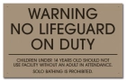Nevada No Lifeguard Sign
