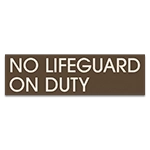 No Lifeguard on Duty Sign