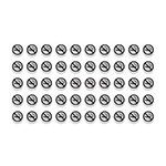 No Smoking Symbol Decal - 50 Pack