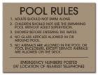 North Carolina Pool Rules and Emergency Phone Sign