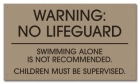 Ohio No Lifeguard Sign