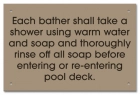 Ontario Canada Shower Rules Sign