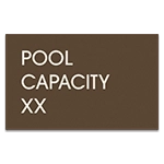 Pool Capacity Sign - Exterior