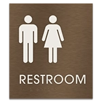 Restroom Sign w/Unisex Symbols