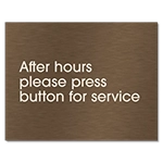 Service Button Sign