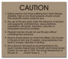 South Carolina Spa Rules Sign
