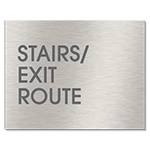 "Stairs/Exit Route" Egress Sign - CA Compliant