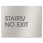 "Stairs/No Exit" Egress Sign - CA Compliant