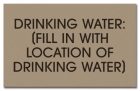 Texas Drinking Water Location Sign