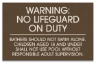 Utah No Lifeguard Pool Sign