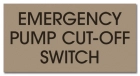 Virginia Emergency Pump Cut-Off Switch Sign