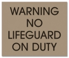 Washington DC No Lifeguard Pool Sign