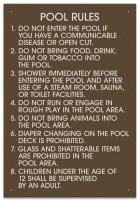 Wisconsin Pool Rules Sign