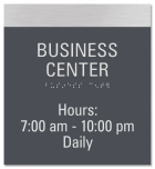 2-Line Common Room Sign w/Hours