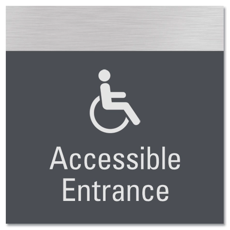 Accessible Entrance Sign w/ISA Symbol