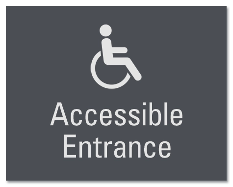 Accessible Entrance Sign w/ISA Symbol - Exterior