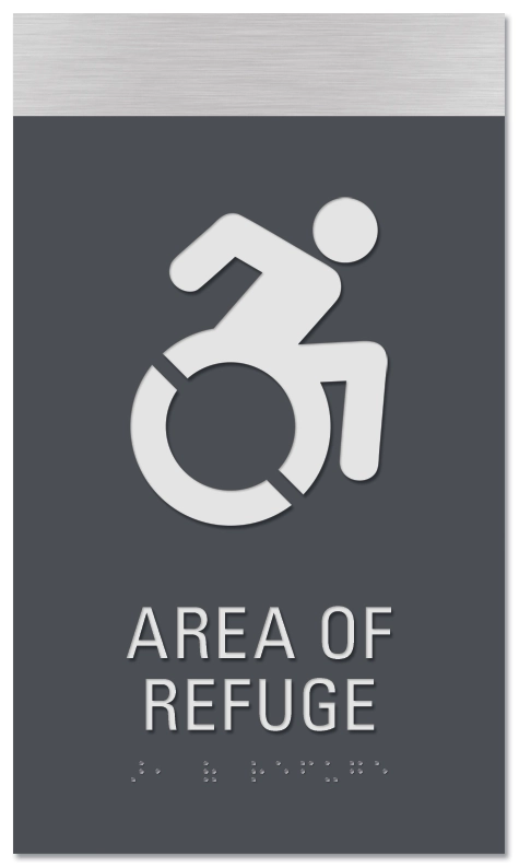 Area of Refuge Sign - Dynamic ISA Symbol