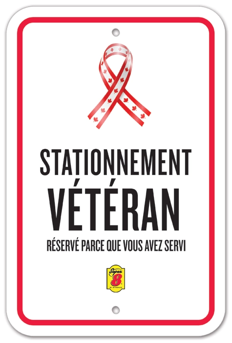 Canada Veteran Parking Sign - French - Super 8