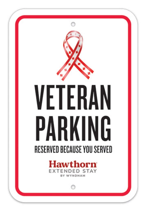 Canada Veteran Parking Sign - Hawthorn