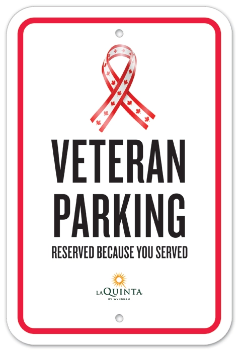 Canada Veteran Parking Sign - La Quinta