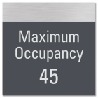 Maximum Occupancy Sign