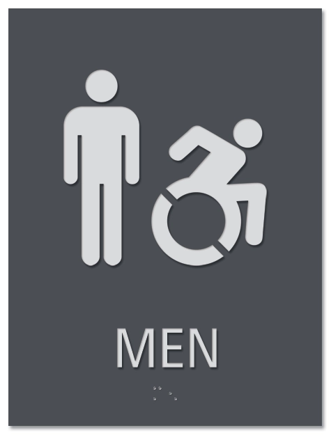 Men Sign w/Male & Dynamic ISA Symbols - Exterior