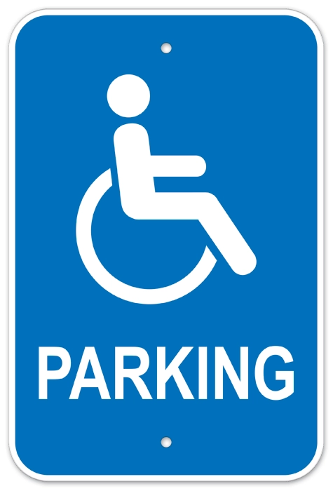 Parking Sign w/ISA Symbol