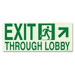 Photoluminescent Emergency Exit Lobby Sign (Right)