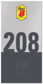 Room Number Sign - Super 8
