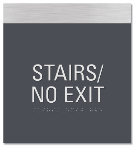 "Stairs/No Exit" Egress Sign - CA Compliant