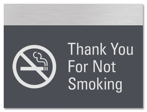 Thank You For Not Smoking Sign