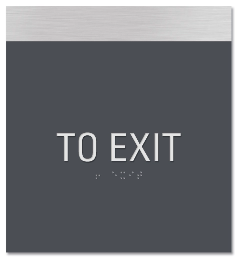 "To Exit" Egress Sign - CA Compliant