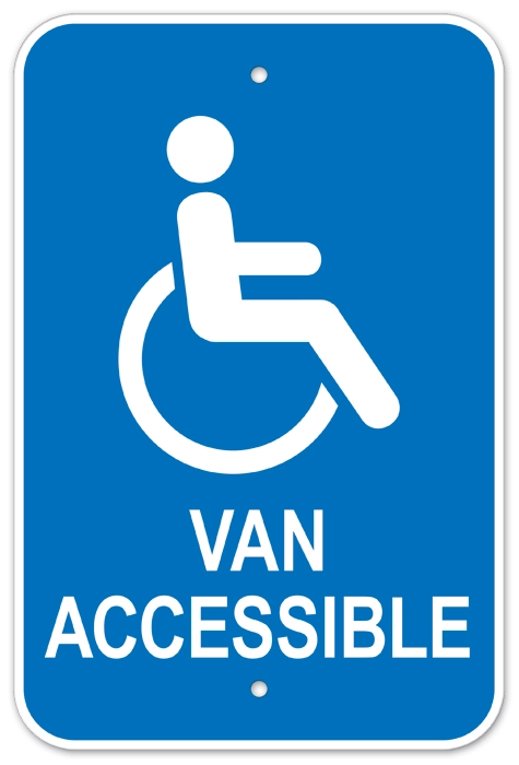 Van Accessible Sign w/ISA Symbol