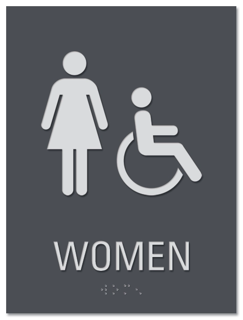 Women Sign w/Female & ISA Symbols - Exterior