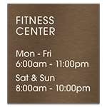 6-Line Common Room Sign w/Hours