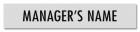 Additional Nameplate for Manager on Duty Sign