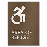 Area of Refuge Sign w/Dynamic ISA Symbol