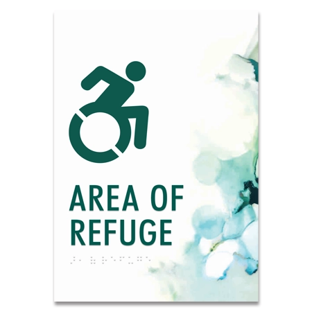 Area of Refuge Sign w/Dynamic ISA Symbol