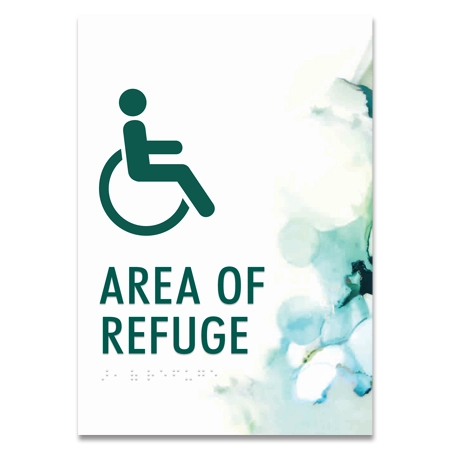 Area of Refuge Sign w/ISA Symbol