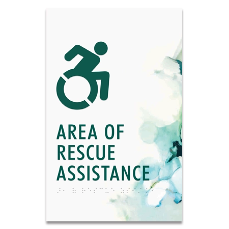 Area of Rescue Assistance Sign - NYC Compliant