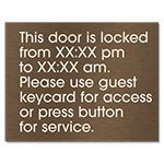 Door Is Locked...w/Hours Sign