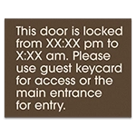 Door Is Locked...w/Hours Sign - Exterior