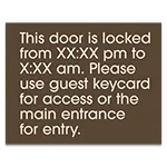 Door Is Locked...w/Hours Sign - Exterior