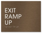 "Exit Ramp Up" Egress Sign - CA Compliant