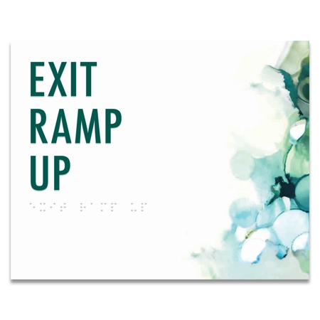 Exit Ramp Up Egress Sign - CA Compliant