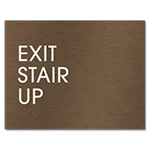 "Exit Stair Up" Egress Sign - CA Compliant