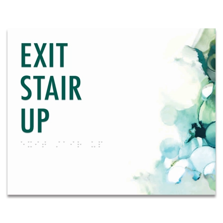 Exit Stair Up Egress Sign - CA Compliant