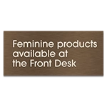 Feminine Products Sign