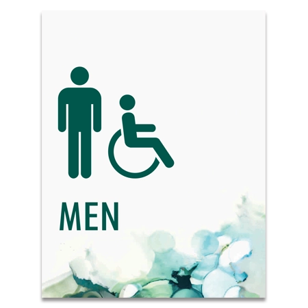 Men Sign w/Male & ISA Symbols