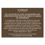 New Jersey Code - Panic Room Sign